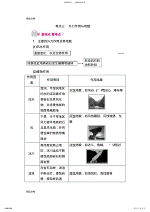 2022年最新届高三地理二轮复习教学案：专题考点-外力作用与地貌- .pdf