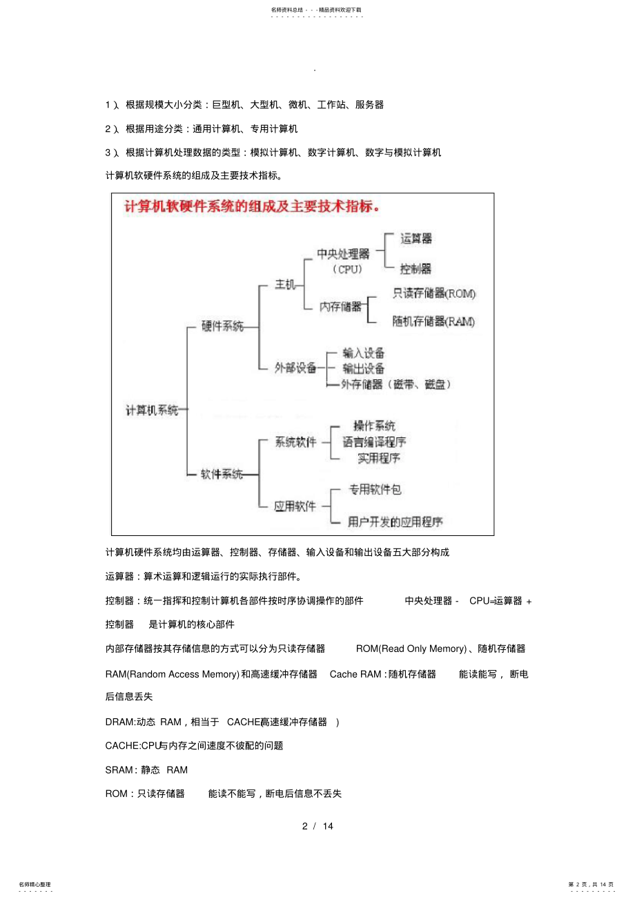 2022年2022年计算机二级Ms_office高级应用选择题知识点 .pdf_第2页