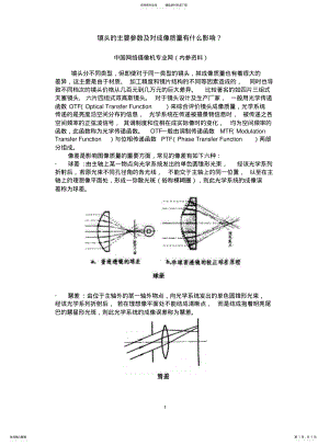 2022年2022年镜头的主要参数及对成像质量有什么影响？ .pdf