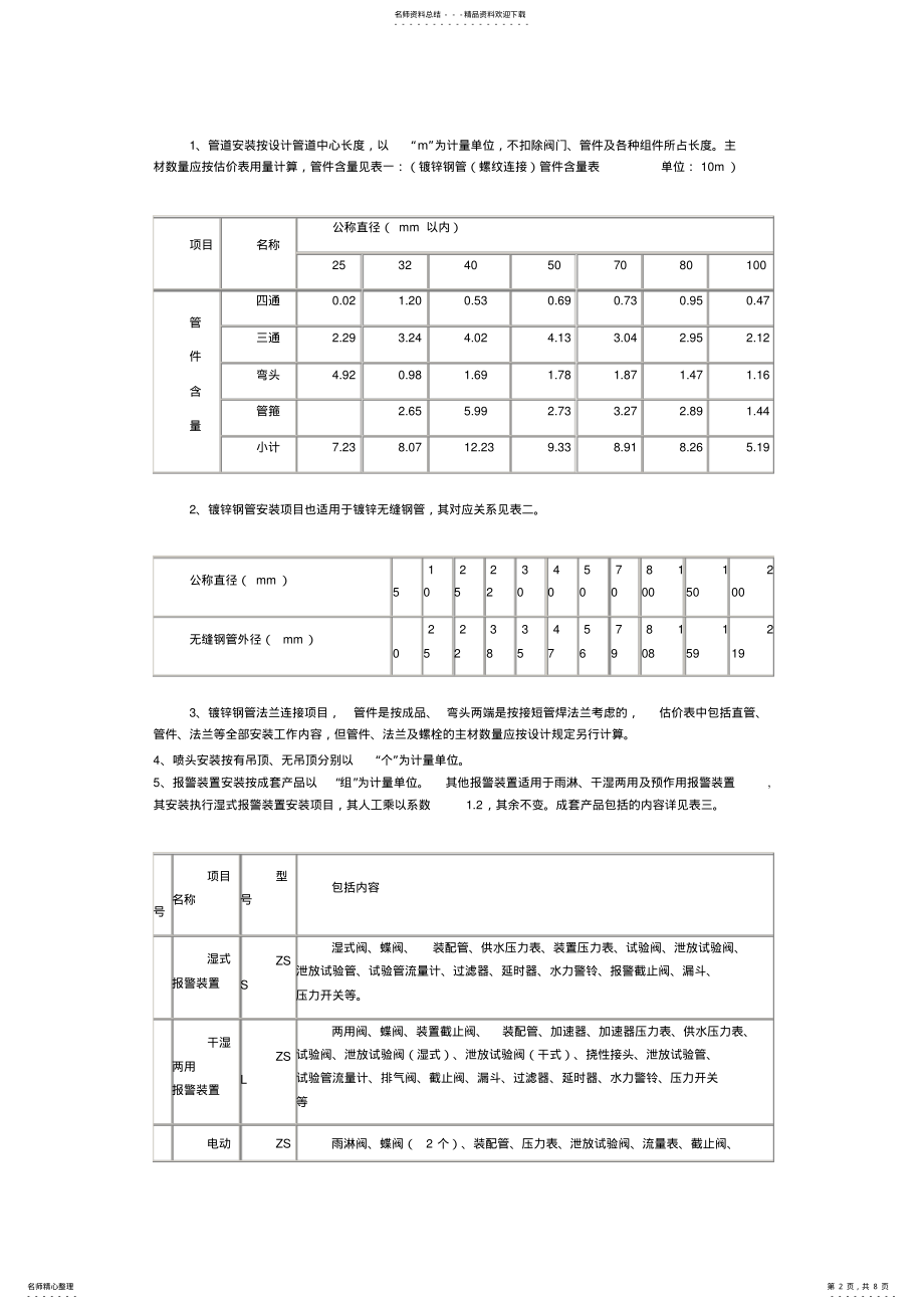 2022年消防及安全防范设备安装工程---工程量计算规则整理 .pdf_第2页