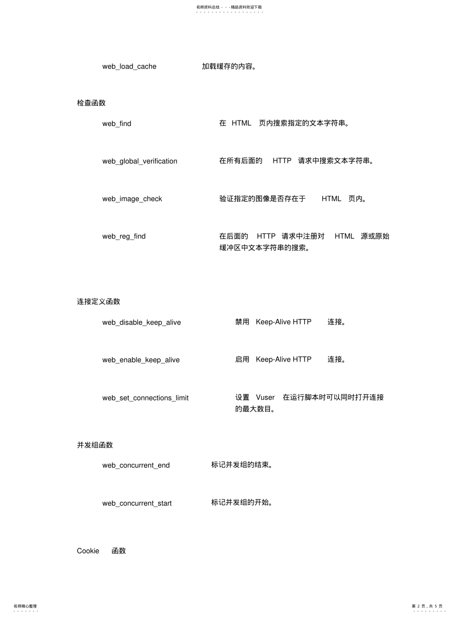 2022年LoadRunner中的Web函数列 .pdf_第2页