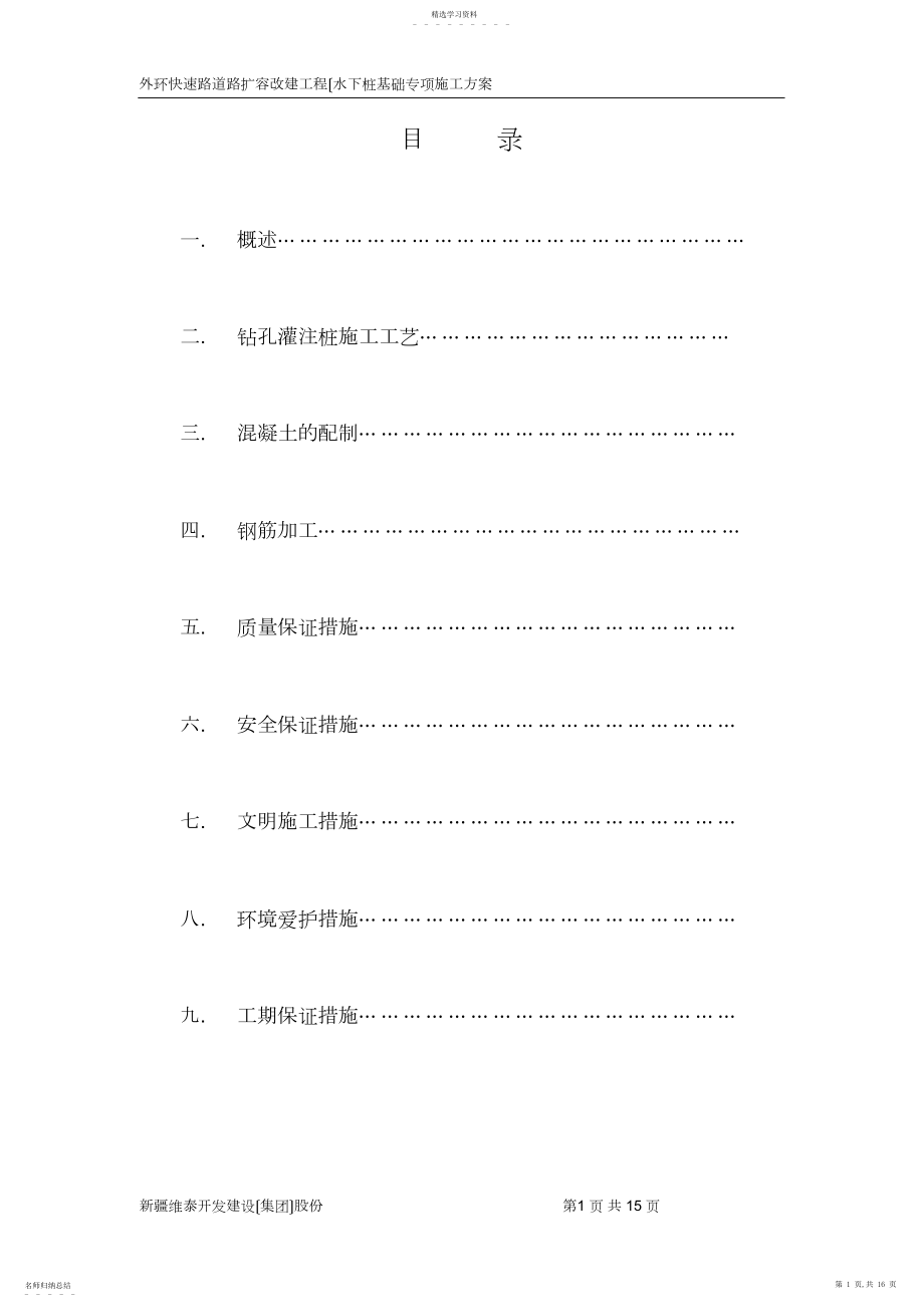 2022年水下钻孔桩专项施工方案.docx_第1页