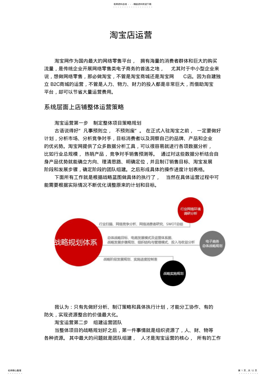 2022年淘宝店高效运营方法,网络推广 .pdf_第1页