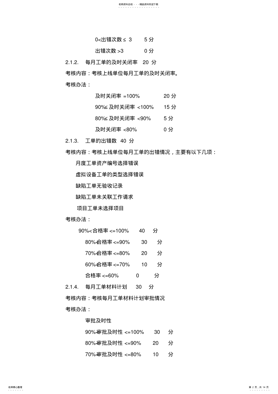 2022年ERP系统运行考核实施细则 .pdf_第2页