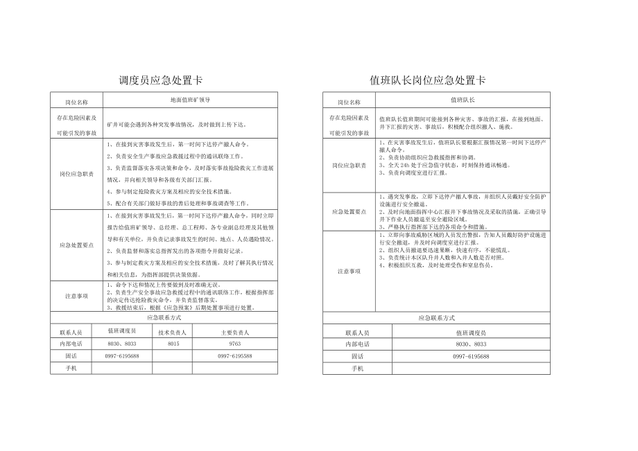 煤矿企业应急处置卡.doc_第2页