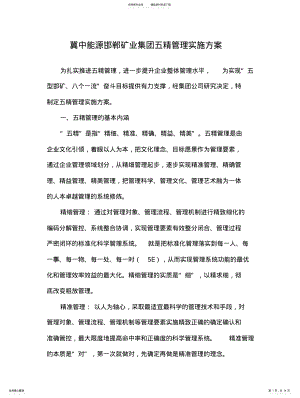 2022年2022年集团五精管理实施方案 .pdf