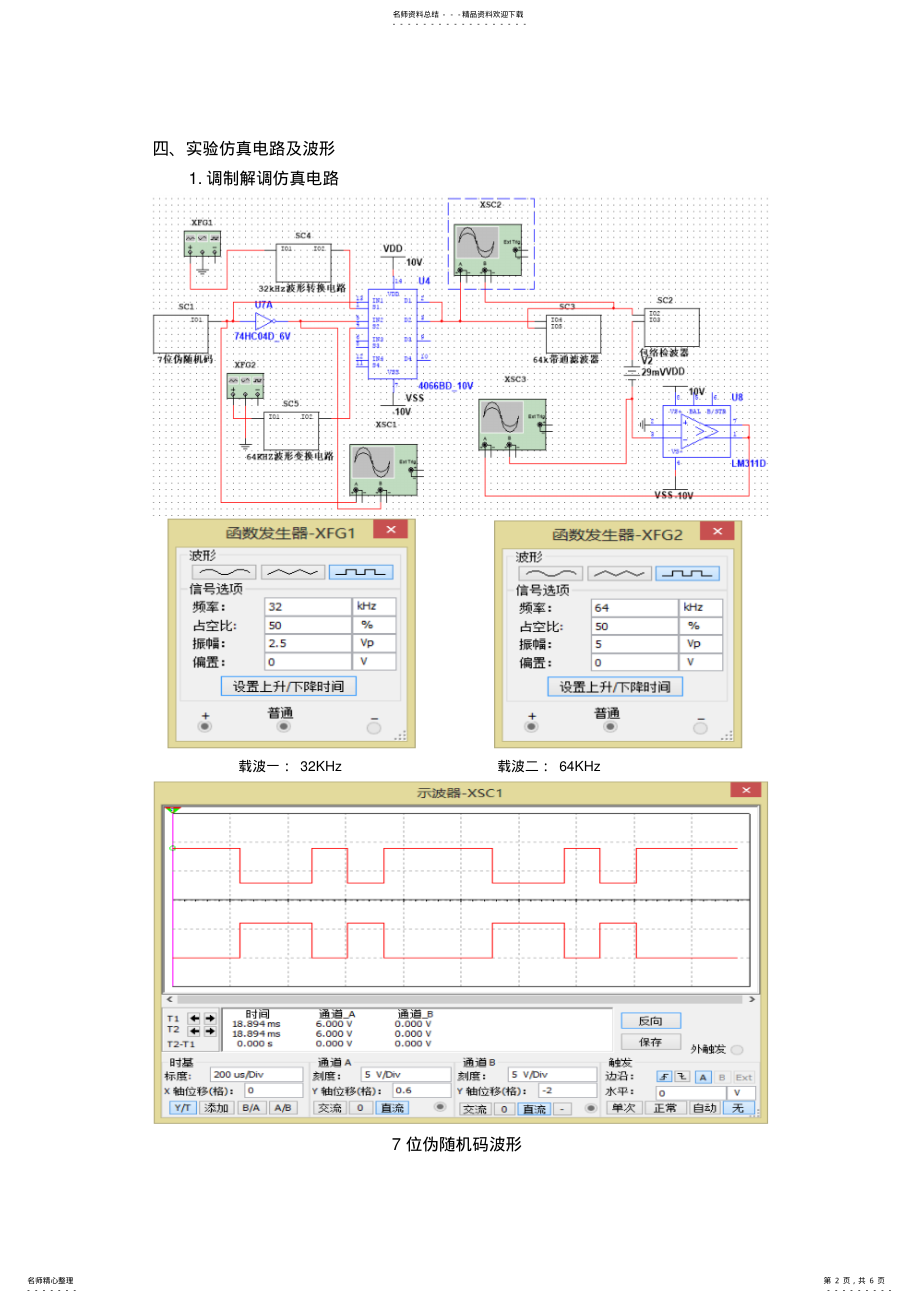 2022年2022年课题设计二FSK调制解调器综合设计实验报告 .pdf_第2页