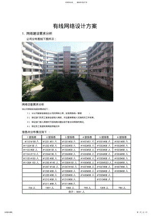 2022年有线网络设计方案 .pdf