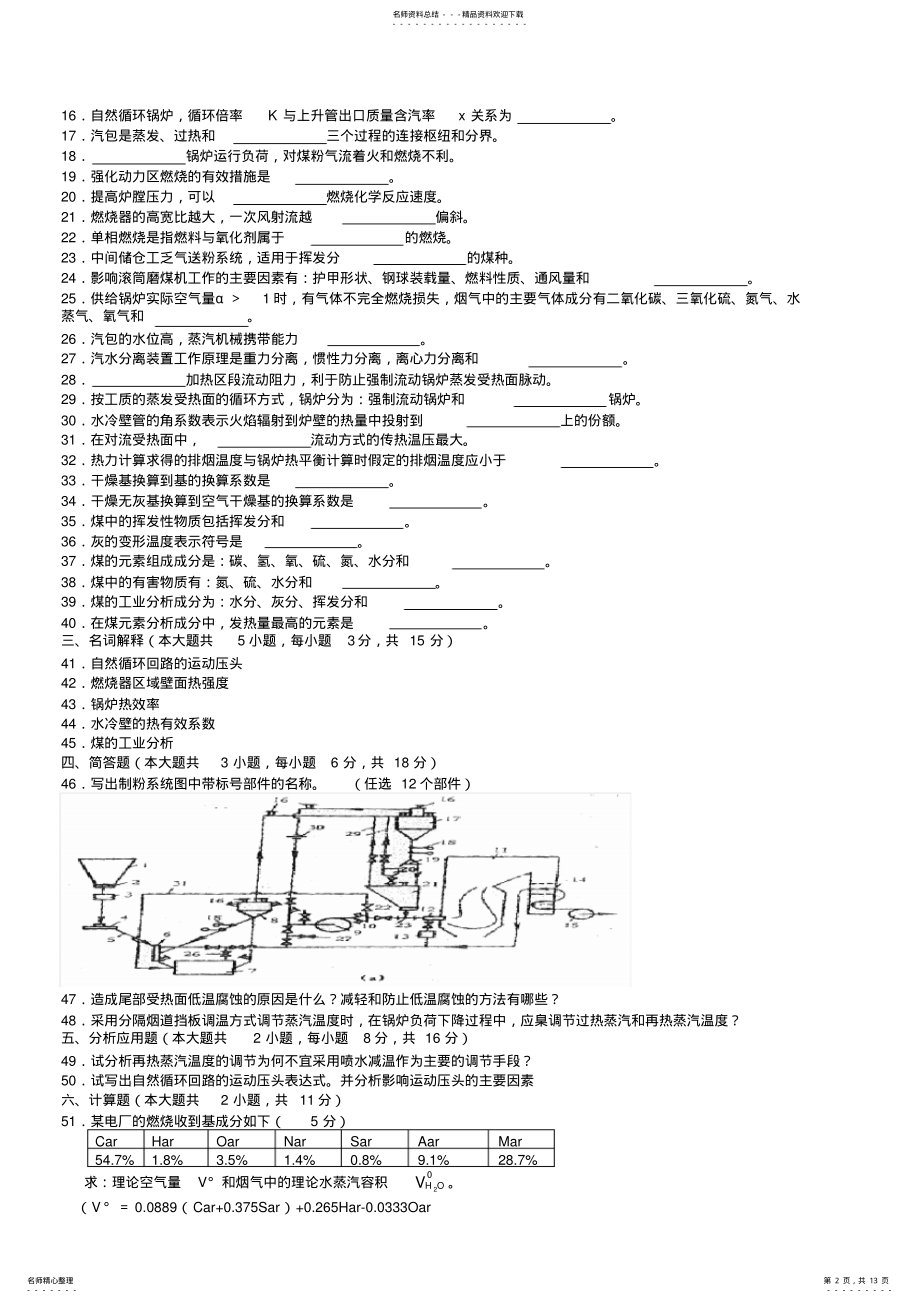 2022年2022年锅炉原理试题 .pdf_第2页