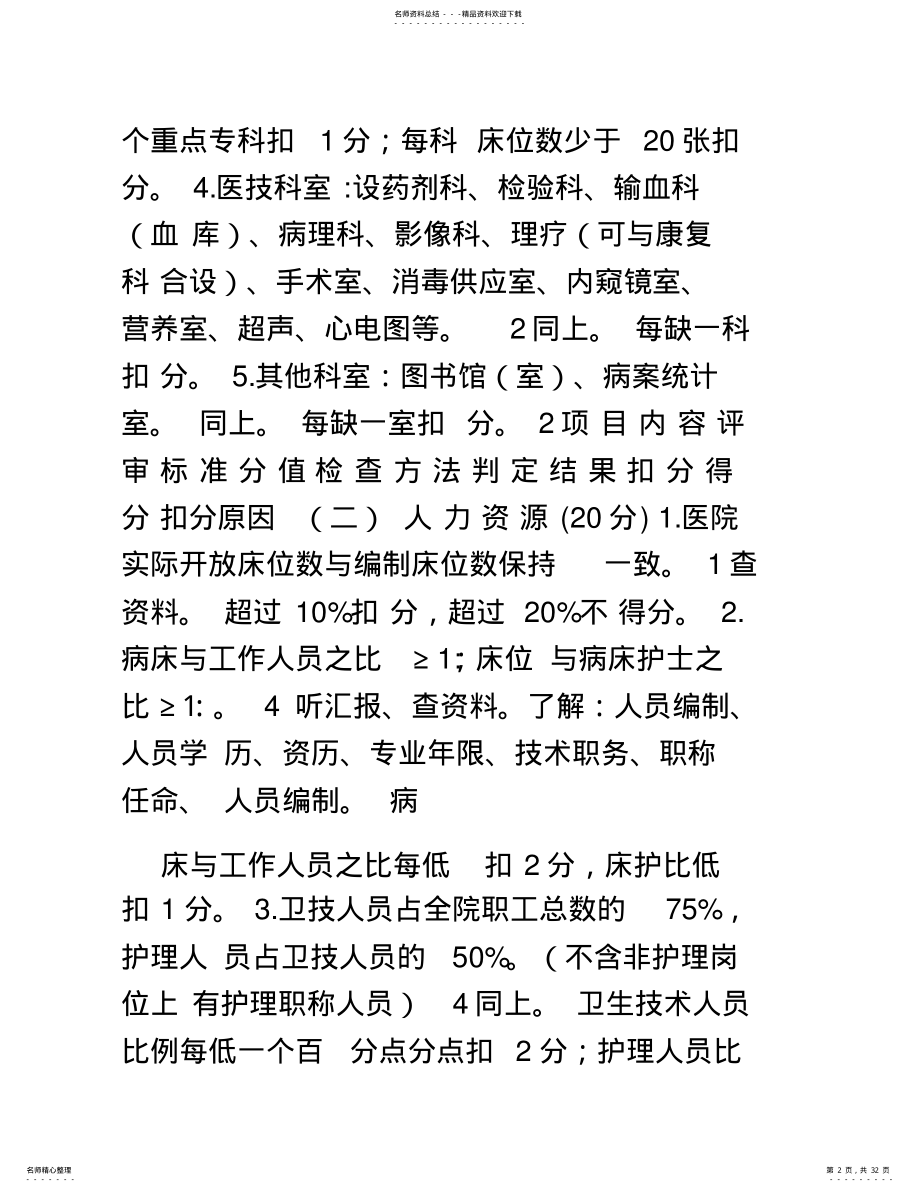 2022年2022年级甲等医院评审标准与评价细则 .pdf_第2页