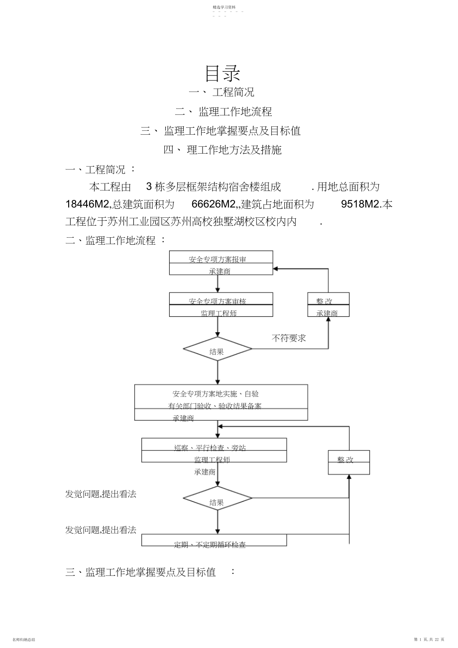 2022年某校区宿舍大楼监理细则.docx_第1页