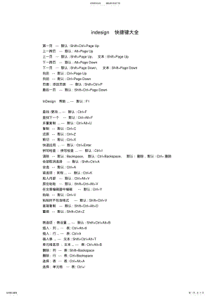 2022年indesign快捷键大全 .pdf