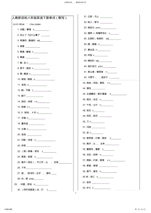 2022年最新部编人教版八年级英语下册单词表默写版 .pdf