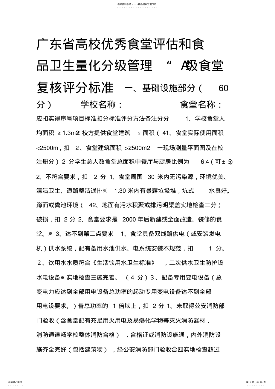 2022年A级饭堂评分 .pdf_第1页