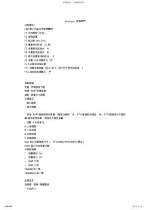 2022年kmplayer使用技巧 .pdf