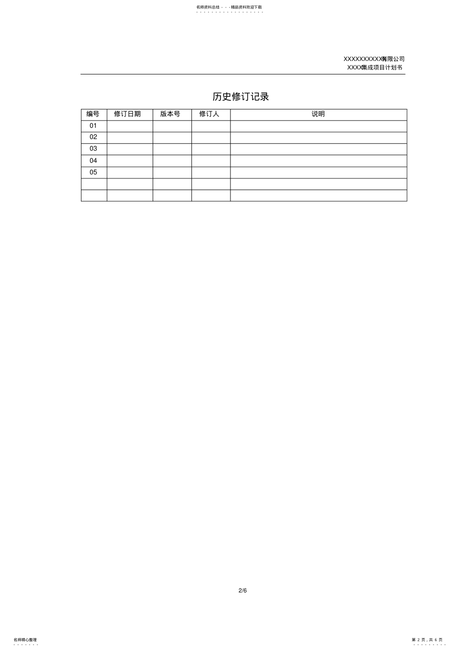 2022年IT集成项目计划书 .pdf_第2页