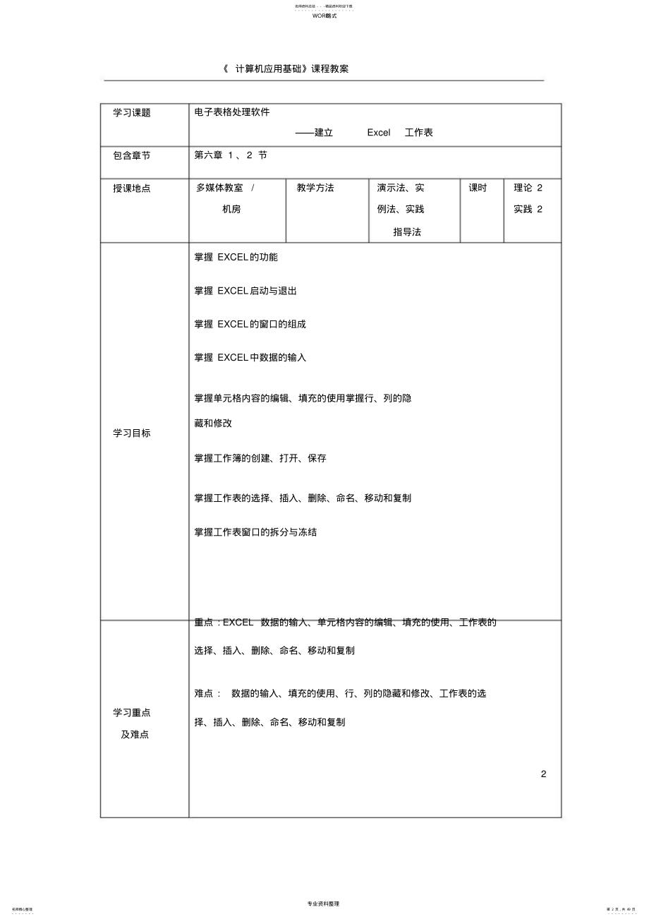 2022年2022年计算机基础教案 3.pdf_第2页