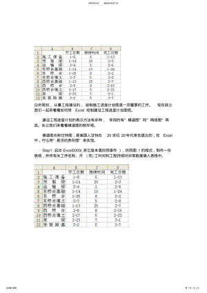 2022年Excel绘制施工进度计划图横道图 .pdf