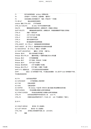 2022年2022年键盘按键功能大全 .pdf