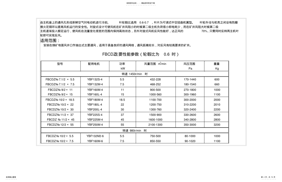 2022年FBCDZ风机参数 .pdf_第2页