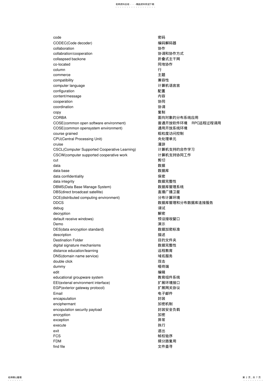 2022年2022年计算机网络工程师英语词汇 .pdf_第2页