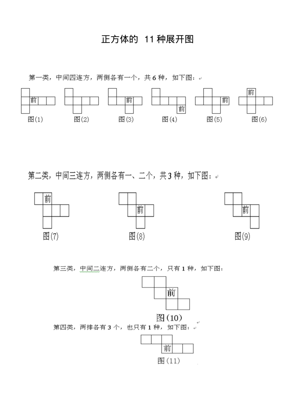 正方体的11种展开图.pdf_第1页