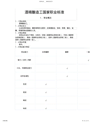 2022年2022年酒精酿造工国家职业标准 .pdf