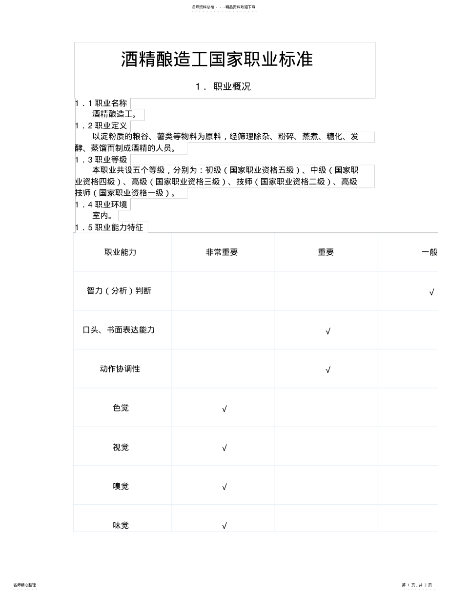 2022年2022年酒精酿造工国家职业标准 .pdf_第1页