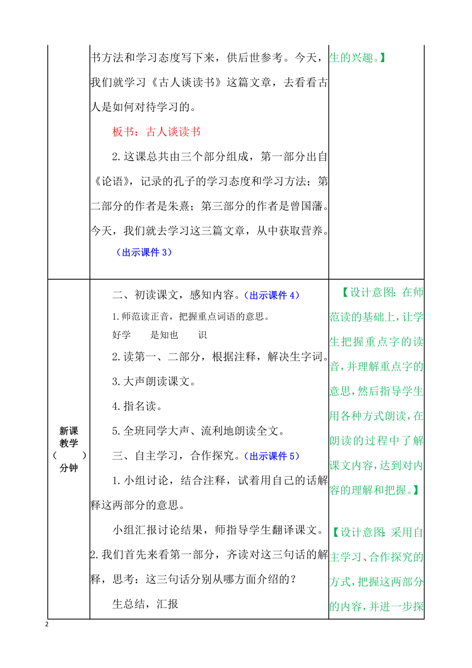 最新部编语文五年级上册25.古人谈读书-教案教案教学设计.docx_第2页