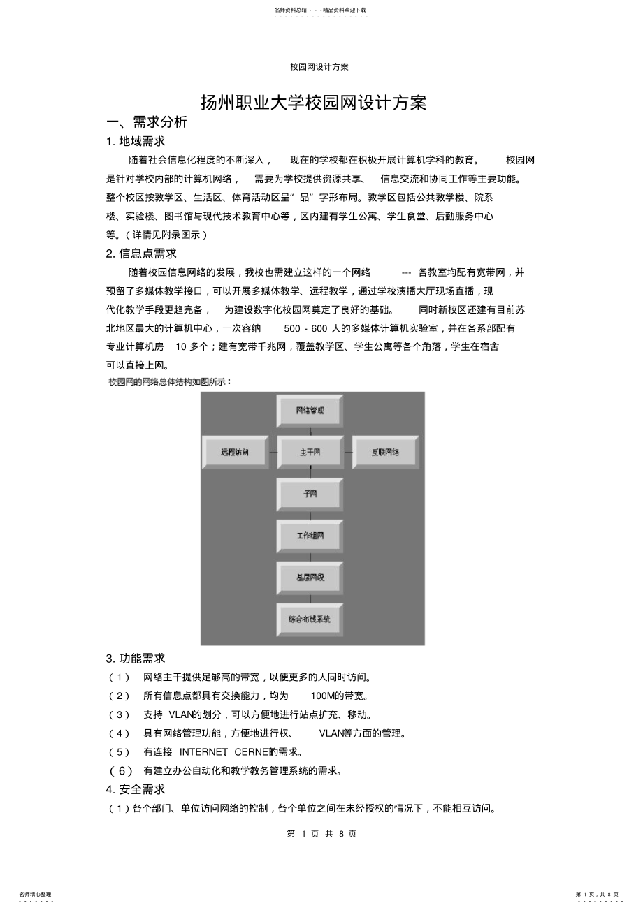 2022年校园网设计方案 2.pdf_第1页