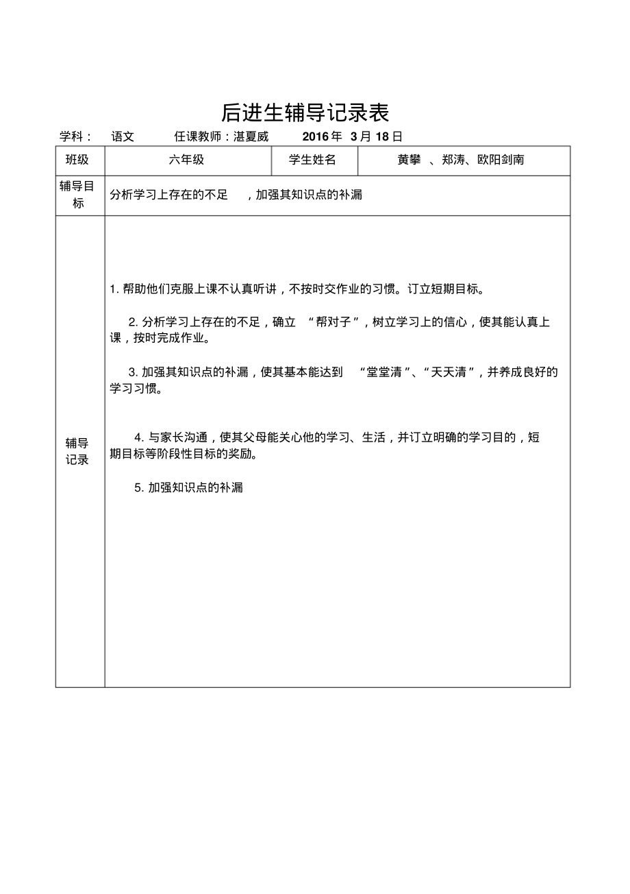 六年级后进生辅导记录表.pdf_第2页