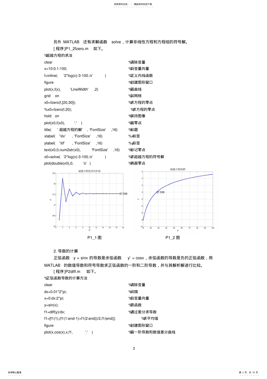 2022年MATLAB数学建模常用计算方法 .pdf_第2页