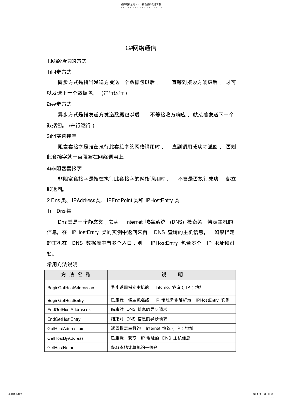 2022年C#网络通信 .pdf_第1页