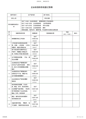 2022年标准化良好行为-标准体系检查记录表 .pdf