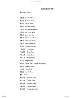 2022年2022年酒店房型英文名称 .pdf