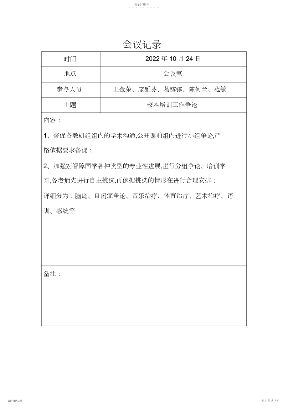 2022年校本培训会议记录-.docx_第2页