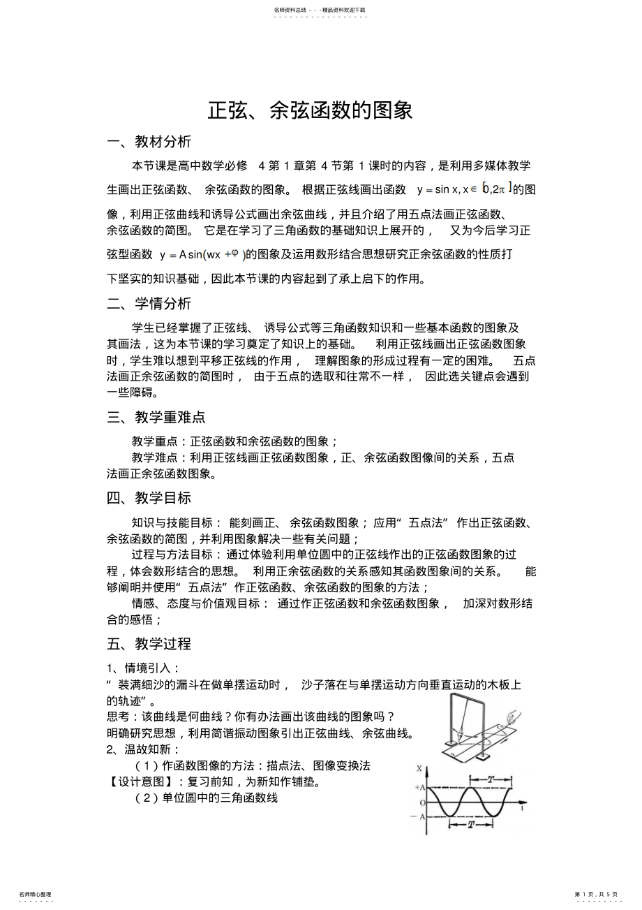 2022年正弦函数、余弦函数的图像参考 .pdf_第1页