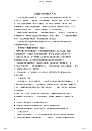 2022年深度分销管理解决方案 .pdf