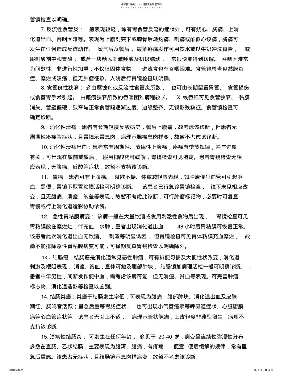 2022年消化内科鉴别诊断 .pdf_第2页