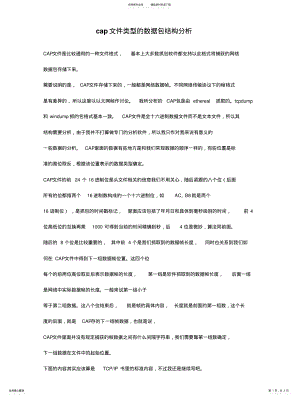 2022年cap文件类型的数据包结构分析 .pdf