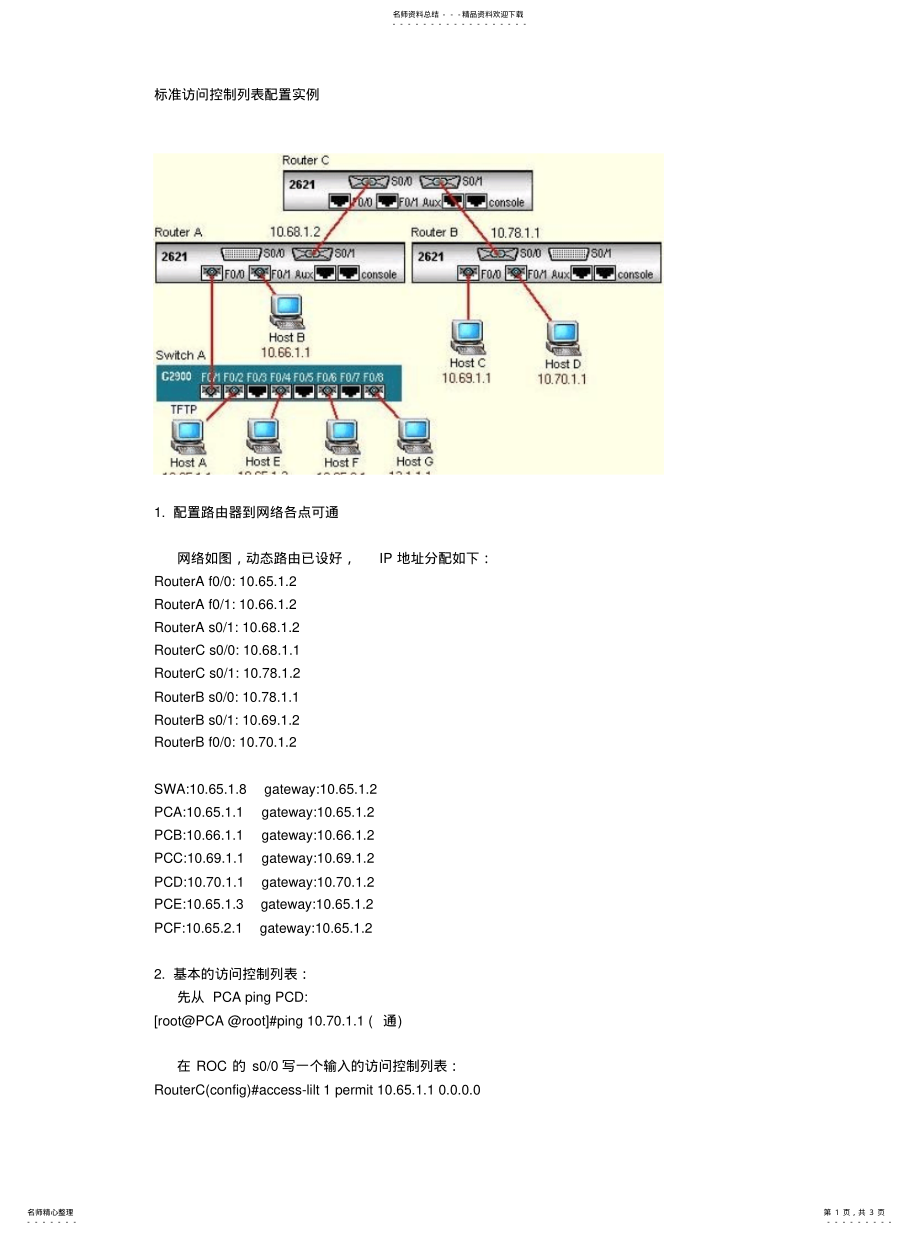 2022年标准访问控制列表配置实例 .pdf_第1页