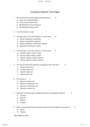 2022年2022年计算机网络英文试题 .pdf