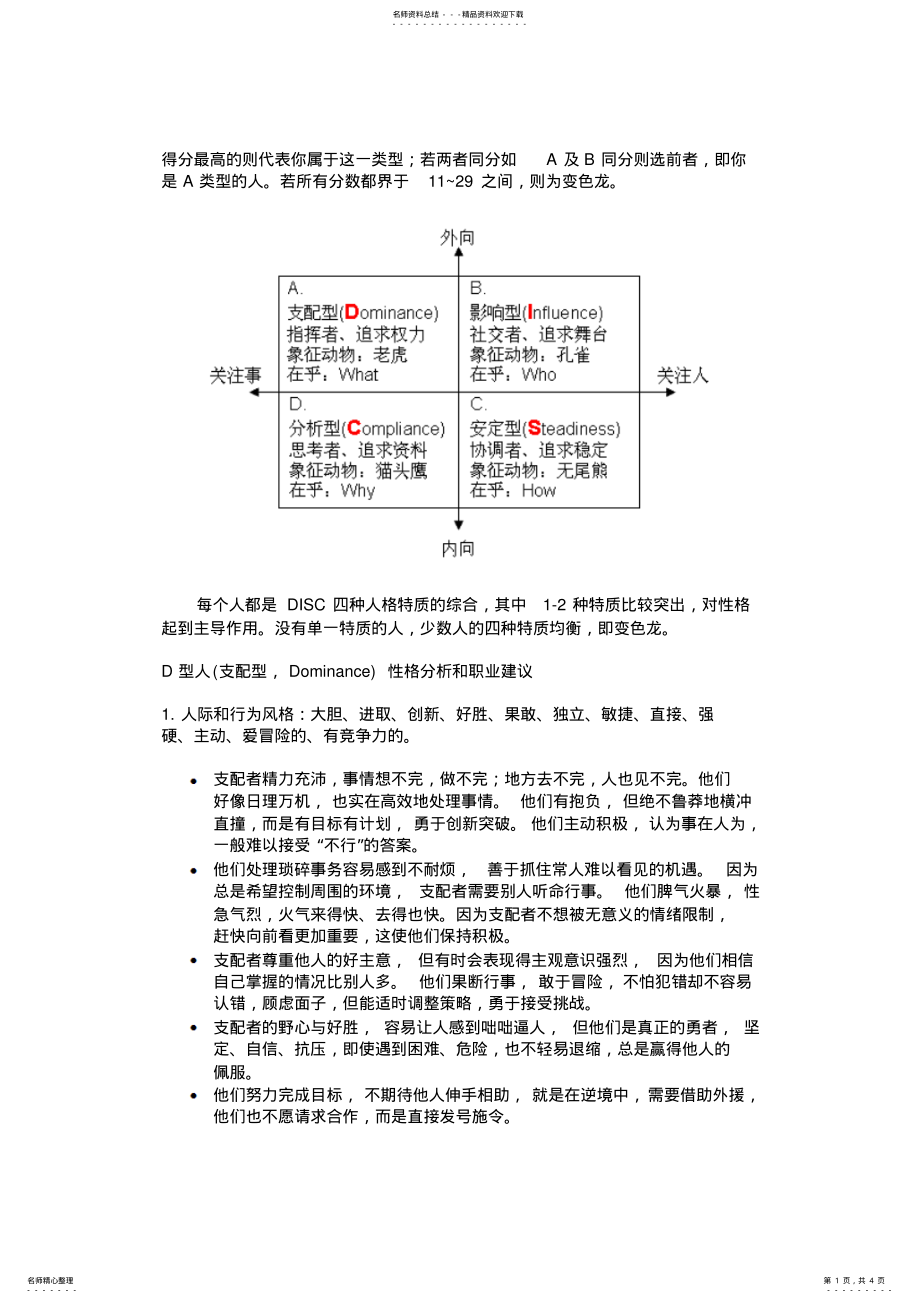 2022年DISC性格测试解析 .pdf_第1页