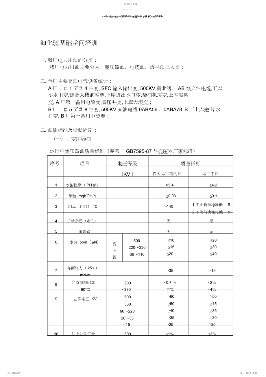 2022年油化验基础知识培训.docx_第1页