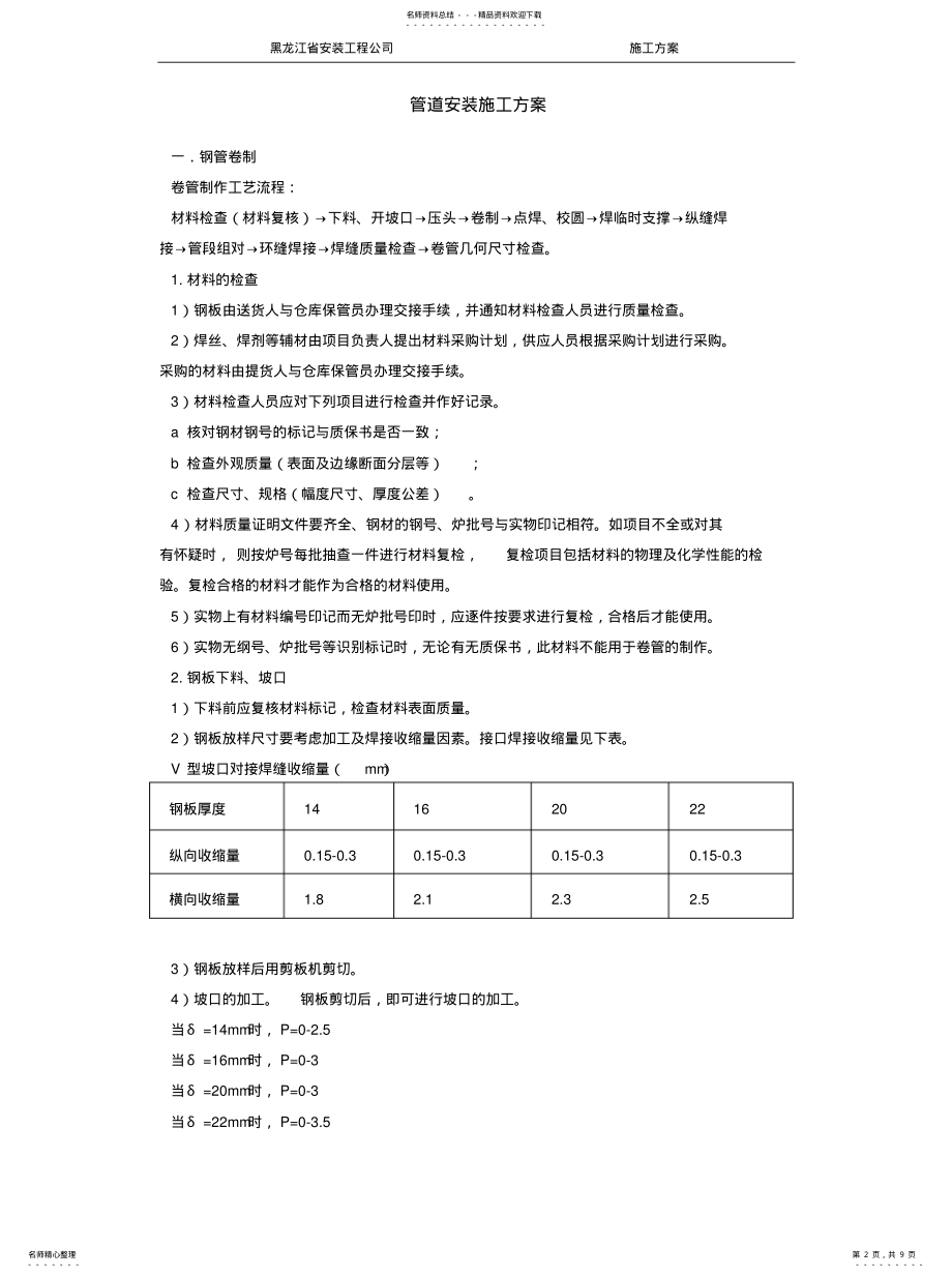 2022年2022年管道安装施工方 .pdf_第2页