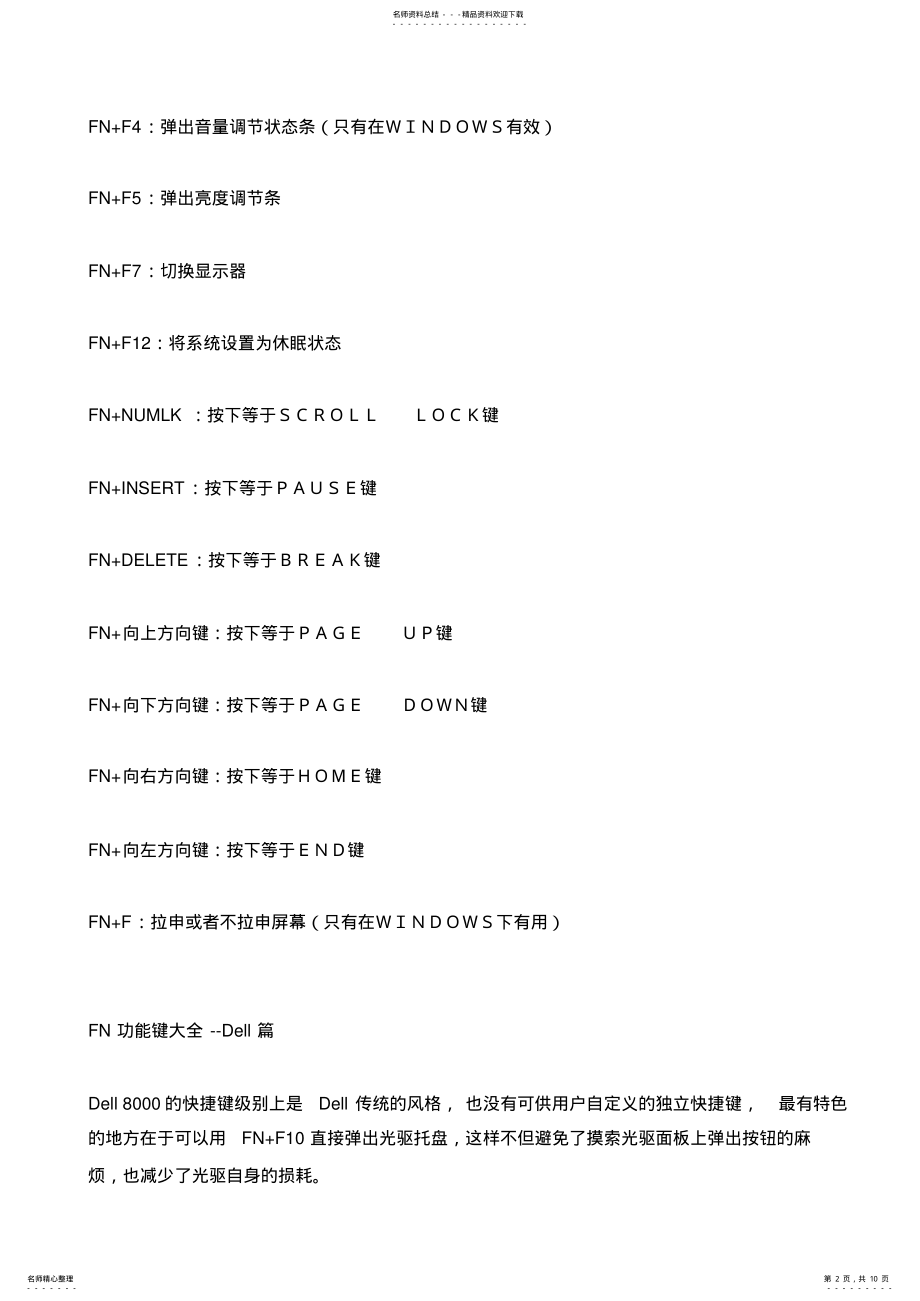 2022年Fn+快捷键大全 .pdf_第2页