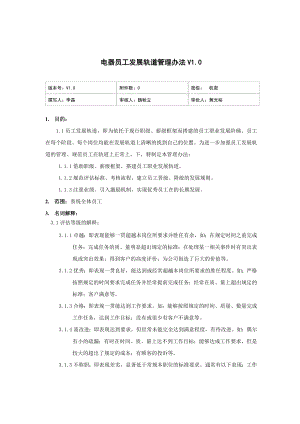 家电卖场超市大型百货运营资料 人资 绩效006 电器员工发展轨道管理办法V1.0.doc