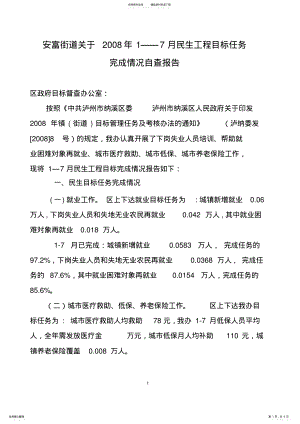 2022年民生工作自查报告 .pdf