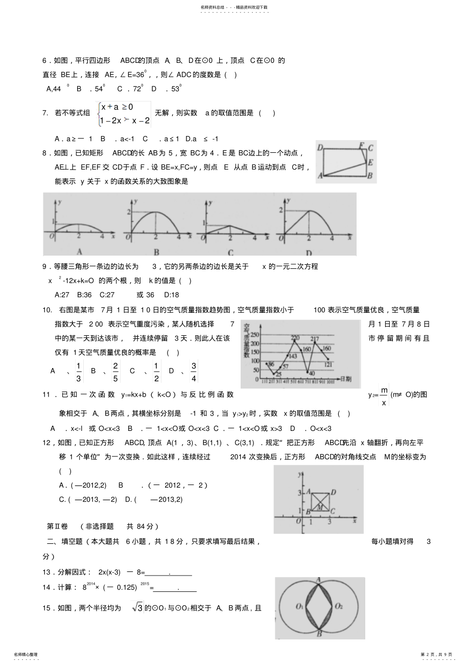 2022年2022年绝密启用前试卷类型：A .pdf_第2页