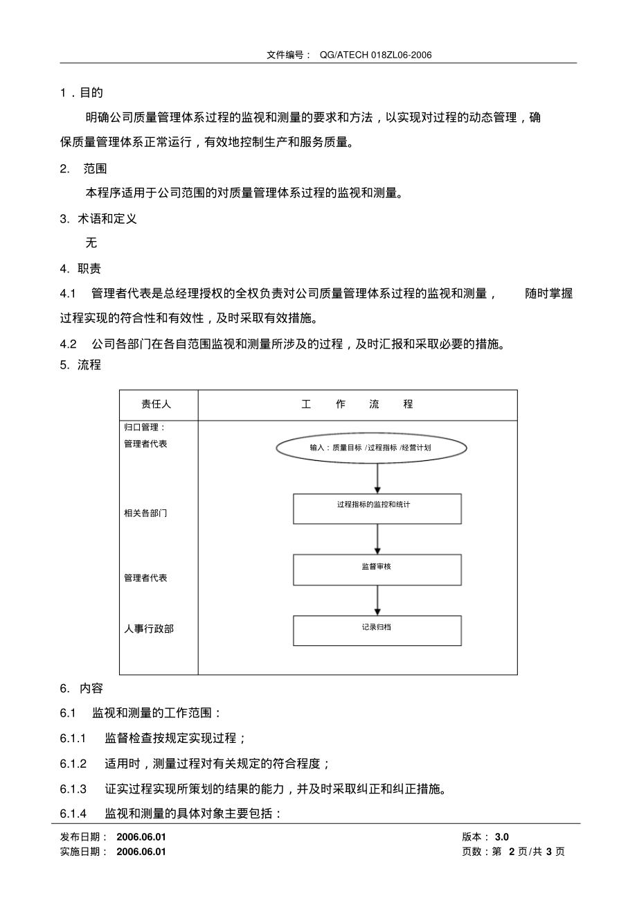 过程的监视和测量管理程序(含流程).pdf_第2页